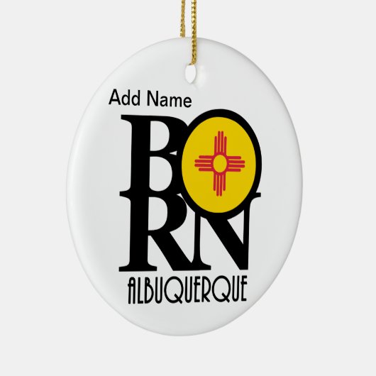 GEBOREN Albuquerque Custom Keramik Ornament (Rechts)