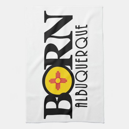 GEBOREN Albuquerque Geschirrtuch (Vertikal)