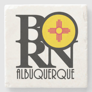 GEBOREN Albuquerque Steinuntersetzer