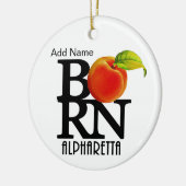 GEBOREN Alpharetta Georgia Keramik Ornament (Links)