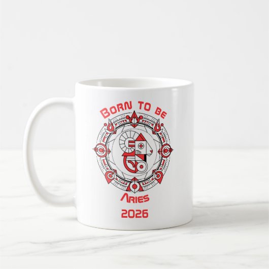 Geboren als Widder Kaffeetasse (Links)
