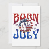 GEBOREN AM 4. JULI EINLADUNG (Vorderseite)