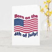 Geboren am 4. Juli Grußkarte Karte (Gelbe Blume)