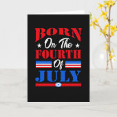 Geboren am 4. Juli Karte (Gelbe Blume)