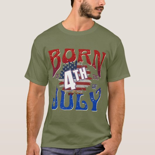 GEBOREN AM 4. JULI-T - Shirt (Vorderseite)