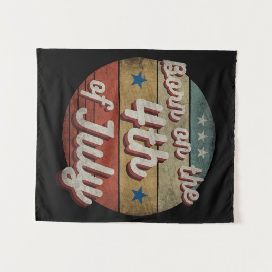 GEBOREN AM 4. JULI WANDTEPPICH (Vorderseite (Horizontal))