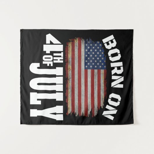 GEBOREN AM 4. JULI WANDTEPPICH (Vorderseite (Horizontal))