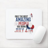 Geboren am 4. Juli zum Unabhängigkeitstag Mousepad (Mit Mouse)