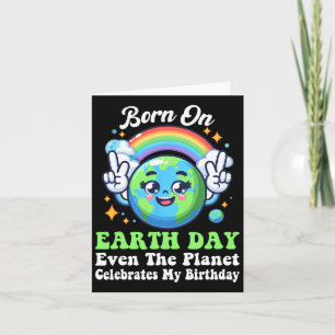 Geboren am Earth Day Groovito Earth Day Geburtstag Karte
