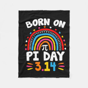 Geboren am Pi Day Geburtstag 2025 Happy Pi Day Mat Fleecedecke