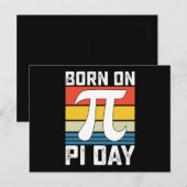 Geboren am Pi Day Geburtstag Mathematik Mathematik Postkarte (Vorne/Hinten)
