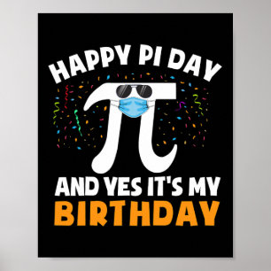 Geboren am Pi Day Geburtstag Shirt Jungs Happy Bir Poster