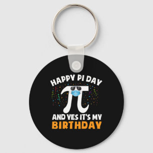 Geboren am Pi Day Geburtstag Shirt Jungs Happy Bir Schlüsselanhänger