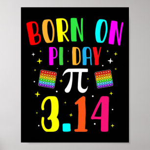 Geboren am Pi Day März Geburtstag Mathematik Geek Poster