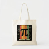 Geboren am Pi Day Retro Math Tragetasche (Vorne)