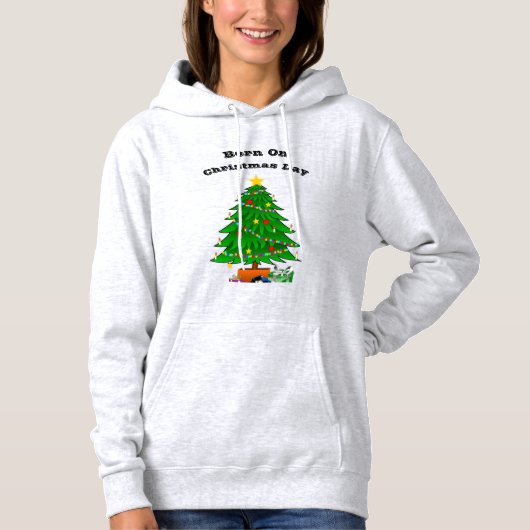 Geboren am Weihnachtsfeiertag" Unisex Hoodie - Bau (Vorderseite)