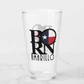 GEBOREN Amarillo Texas Glas (Rückseite)