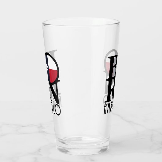 GEBOREN Amarillo Texas Glas (Rechts)