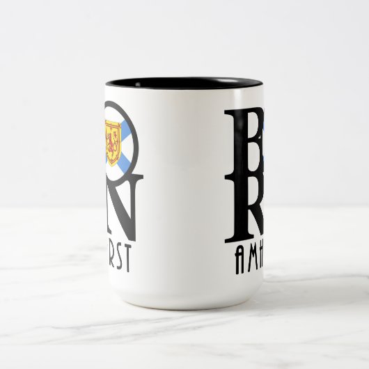 GEBOREN Amherst NS 15oz Zweifarbige Tasse (Mittel)