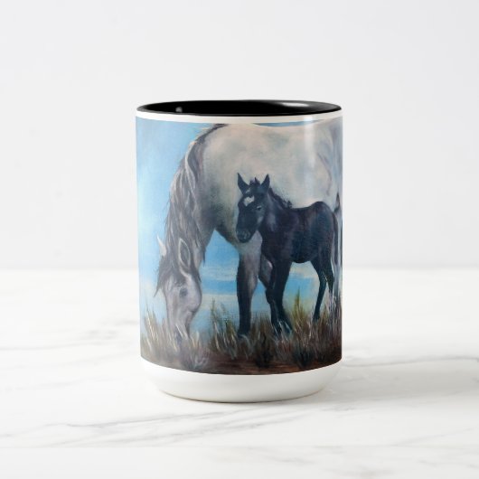 "Geboren an der Dämmerungs-" wildes Zweifarbige Tasse (Mittel)