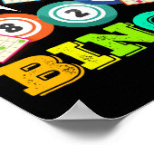 Geboren an Yell Bingo Funny Lucky Gambling Poster (Ecke)