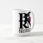 GEBOREN Arlington Texas 15oz Kaffeetasse (VorderseiteRechts)