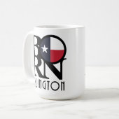 GEBOREN Arlington Texas 15oz Kaffeetasse (Vorderseite Links)