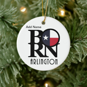 GEBOREN Arlington Texas Keramik Ornament