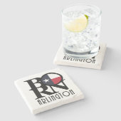 GEBOREN Arlington Texas Steinuntersetzer (Seitenansicht)