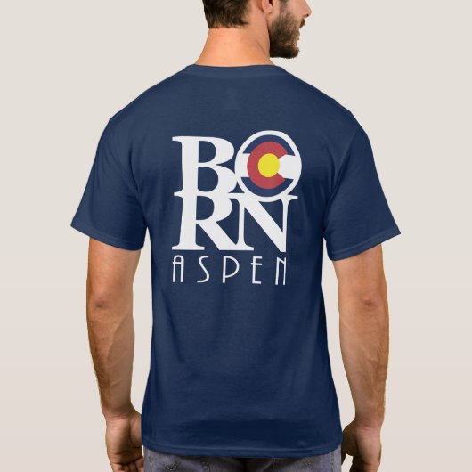 GEBOREN Aspen Colorado T-Shirt (Rückseite)