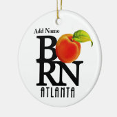 GEBOREN Atlanta Georgia individuell anpassbar Keramik Ornament (Links)