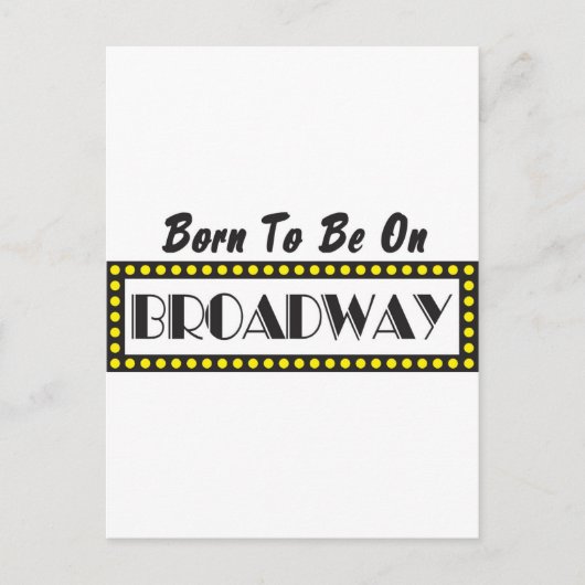 Geboren auf Broadway Postkarte (Vorderseite)
