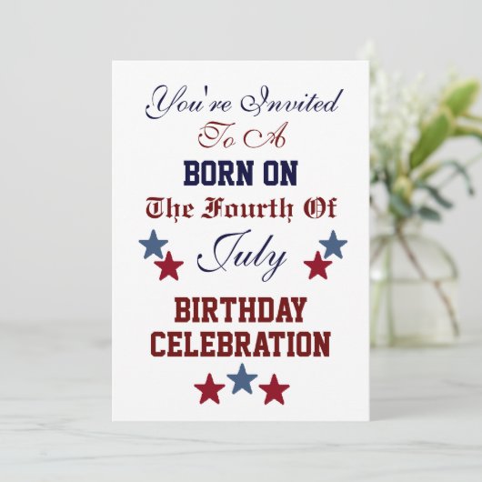 GEBOREN AUF DER EINLADUNG (Stehend Vorderseite)