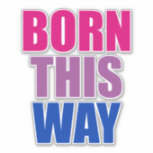 Geboren auf diese Weise Bisexuelle Bi Pride LGBTQ Aufkleber (Vorderseite)