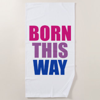 Geboren auf diese Weise Bisexuelle Bi Pride LGBTQ Strandtuch