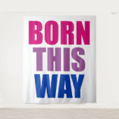 Geboren auf diese Weise Bisexuelle Bi Pride LGBTQ Wandteppich (Vorderseite)