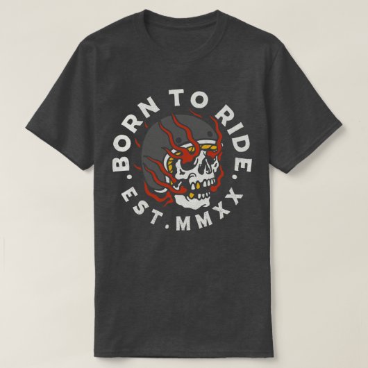 GEBOREN AUF FAHRT 2 T-Shirt (Design vorne)