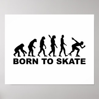Geboren auf Skaten der Evolution-Skate-Geschwindig Poster