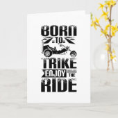 Geboren auf Trike fahren Karte (Gelbe Blume)