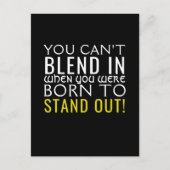 Geboren ausstehen postkarte (Vorderseite)