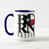GEBOREN Austin Texas 15oz Tasse (Links)