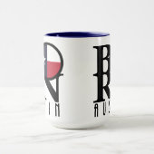 GEBOREN Austin Texas 15oz Tasse (Zentrum)