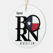 GEBOREN Austin Texas Keramik Ornament (Links)