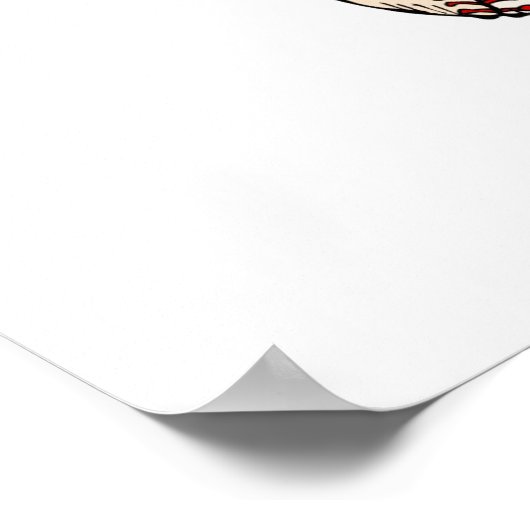 Geboren, Baseball-T - Shirt und -Geschenke zu spie Poster (Ecke)