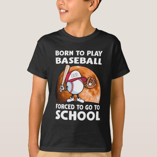 Geboren, Baseball-T - Shirt zu spielen (Vorderseite)