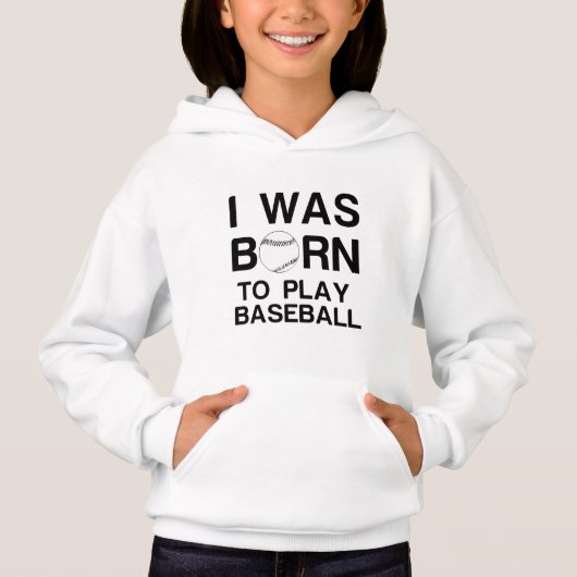 Geboren, Baseball zu spielen Hoodie (Vorderseite)