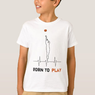 Geboren Basketball spielen T-Shirt