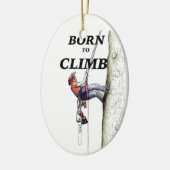 Geboren, Baumchirurg-Arborist zu besteigen Keramik Ornament (Links)