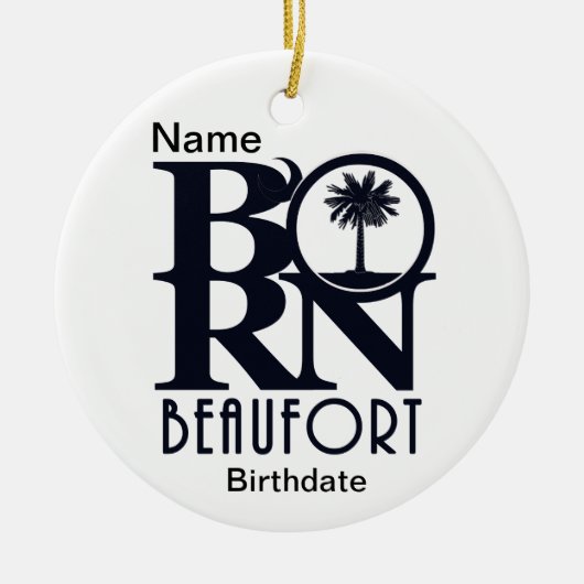 GEBOREN Beaufort SC Custom Keramik Ornament (Vorne)
