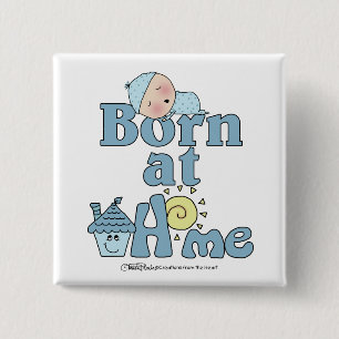 Geboren bei Zuhause-Sleeping Baby Boy Button